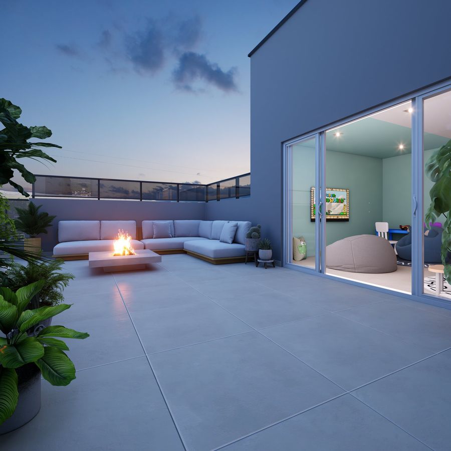 Espaço relax com fireplace