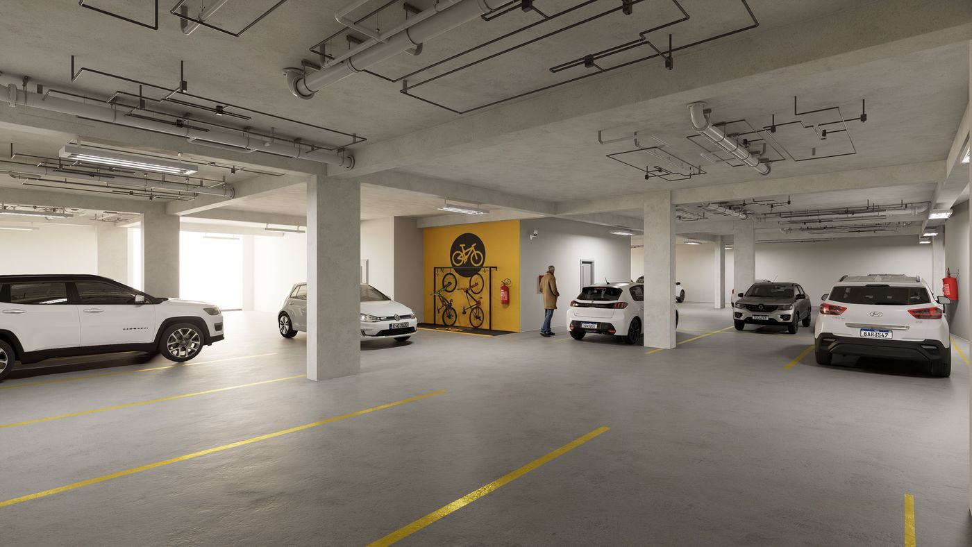 Garagem com bicicletário